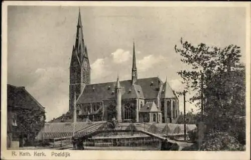 Ak Poeldijk Südholland R. Kath. Kerk