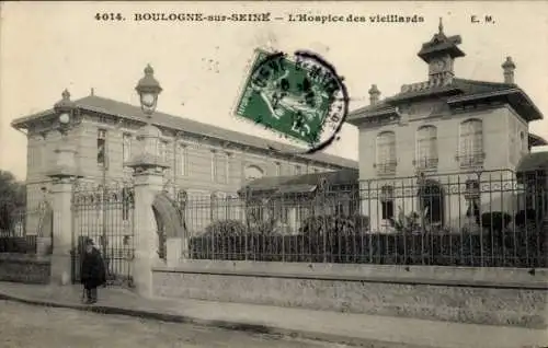 Ak Boulogne sur Seine Hauts de Seine, L'Hospice des vieillards