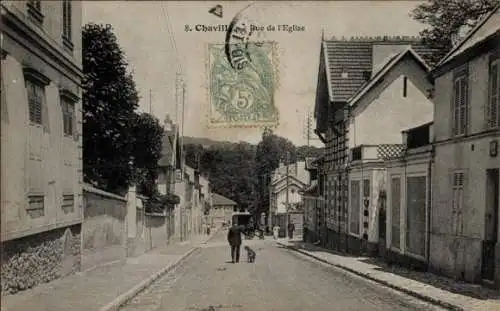 Ak Chaville Hauts de Seine, Rue de l'Eglise