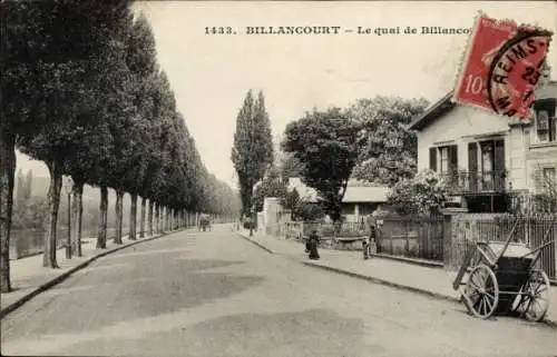 Ak Boulogne Billancourt Hauts de Seine, Le quai de Billancourt