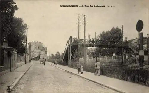 Ak Bois Colombes Hauts de Seine, Rue des Aubepines