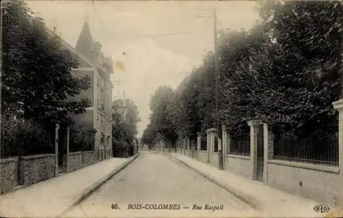 Ak Bois Colombes Hauts de Seine, Rue Raspail