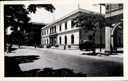 Foto Ak Port Said Ägypten, General Post Office, Postamt, Straßenansicht