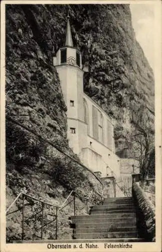 Ak Idar-Oberstein an der Nahe, Treppen z. Felsenkirche