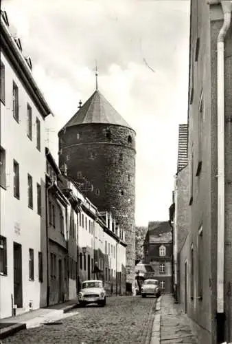 Ak Freiberg in Sachsen, Pfarrgasse mit Donatsturm