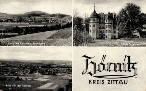 Ak Hörnitz in der Oberlausitz, Panorama, Koitsche, Breiteberg, FDGB Ferienheim Paul Grüner