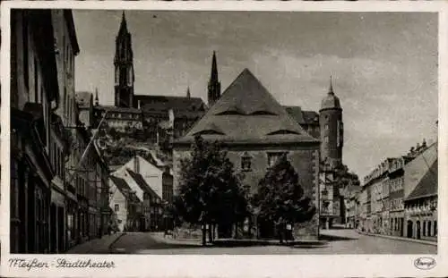 Ak Meißen an der Elbe, Stadttheater