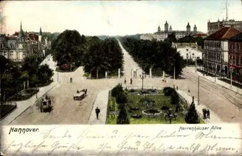 Ak Hannover in Niedersachsen, Herrenhäuser Allee