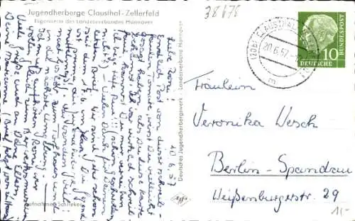 Ak Clausthal Zellerfeld im Oberharz, Jugendherberge