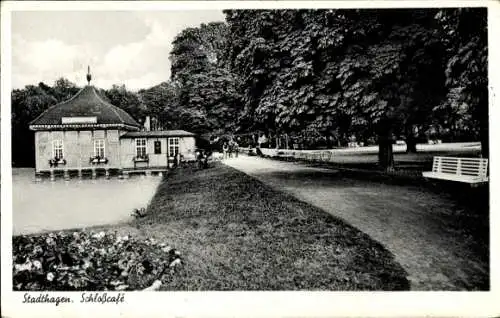 Ak Stadthagen in Niedersachsen, Schloßcafé