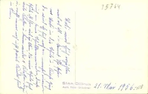 Ak Sinn in Hessen, Dorfidyll, Kirche