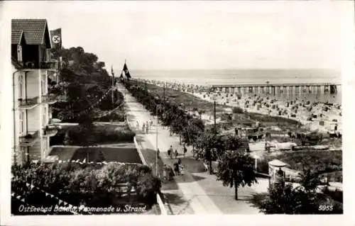 Ak Ostseebad Bansin Heringsdorf auf Usedom, Strand, Promenade