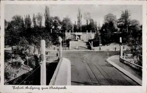 Ak Erfurt in Thüringen, Aufgang zum Stadtpark