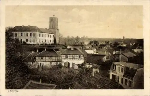 Ak Neulagow Łagów Lagow Neumark Ostbrandenburg, Blick auf  historische Gebäude, Landschaft, Wo...