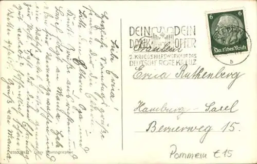 Ak Szczecin Stettin Pommern, Stadtansicht mit Paradeplatz, Berliner Tor, historische Architektur