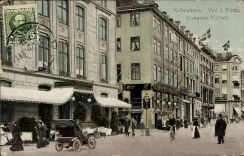 Ak København Kopenhagen Dänemark, Stadtansicht, Café Forea, Kongens Nytory, historische Archit...