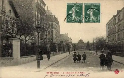 CPA Saint Maurice Val de Marne, Avenue de la Asile