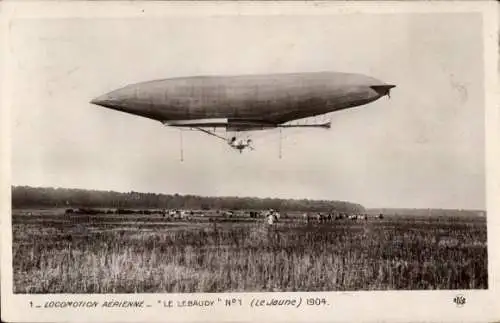 CPA Locomotion Aerienne, Le Lebaudy, La Jeune, 1904