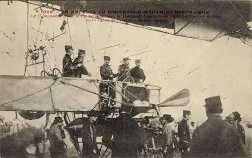 Ak La Nacelle du Dirigeable Militaire Republique, 25.9.1909, Capitaine Marchal