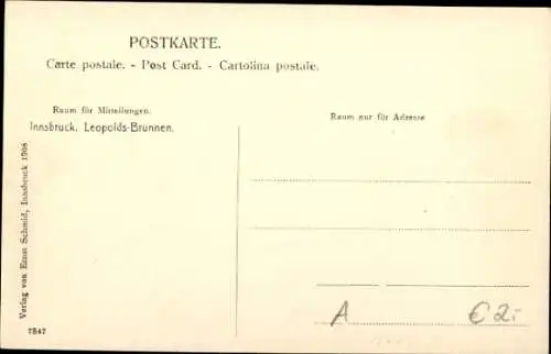 Ak Innsbruck in Tirol, Leopoldsbrunnen