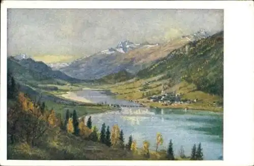 Künstler Ak Weißensee in Kärnten, Panorama