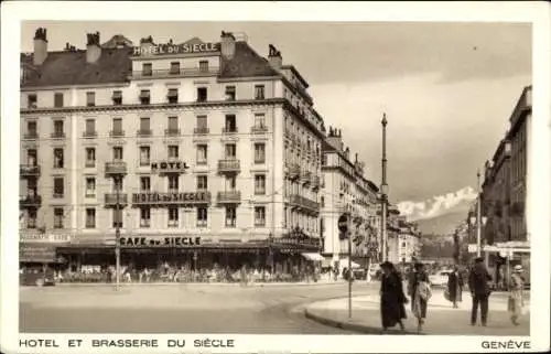 Ak Genf Stadt Schweiz, Hotel du Siecle, Brauerei