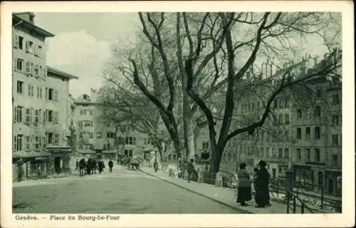 Ak Genève Genf Stadt, Place du Bourg-de-Four