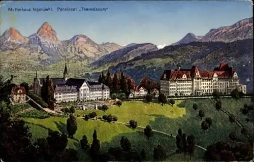 Ak Ingenbohl Kanton Schwyz Schweiz, Panorama von Mutterhaus Pensionat Theresianum