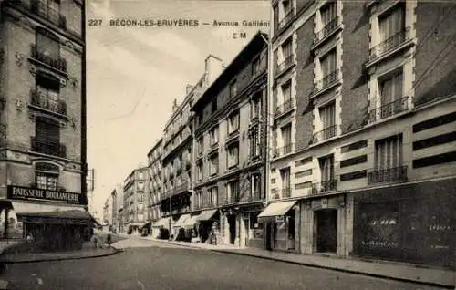 CPA Bécon les Bruyères Hauts de Seine, Avenue Galliéni