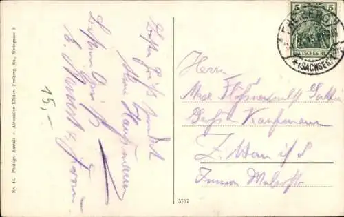 Ak Freiberg in Sachsen, Restaurant Hornmühle, Innenansicht, Außenansicht