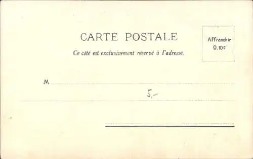 Briefmarken-Ak Frankreich, Fahne