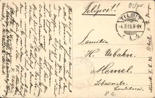 Ak Sowjetsk Tilsit Ostpreußen, Jacobsruhe, Steinbrücke