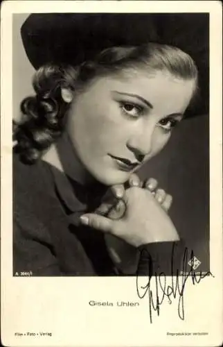 Ak Schauspielerin Gisela Uhlen, Portrait, Autogramm