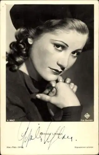 Ak Schauspielerin Gisela Uhlen, Portrait, Hut