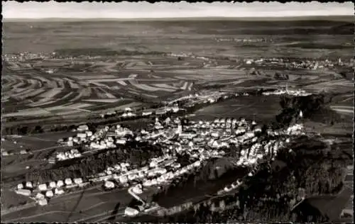 Ak Bräunlingen im Schwarzwald Baden, Fliegeraufnahme
