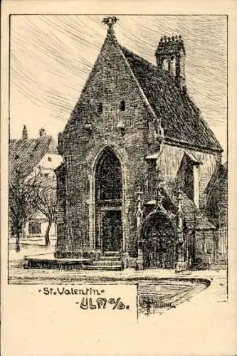 Künstler Ak Ulm an der Donau, Sankt Valentin