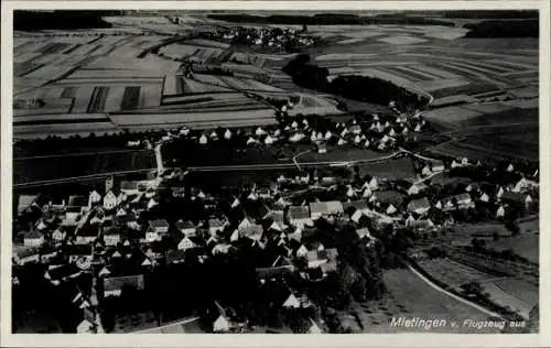 Ak Mietingen Oberschwaben, Fliegeraufnahme