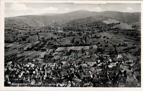 Ak Königschaffhausen Endingen am Kaiserstuhl, Fliegeraufnahme