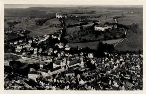 Ak Ellwangen an der Jagst Württemberg, Fliegeraufnahme