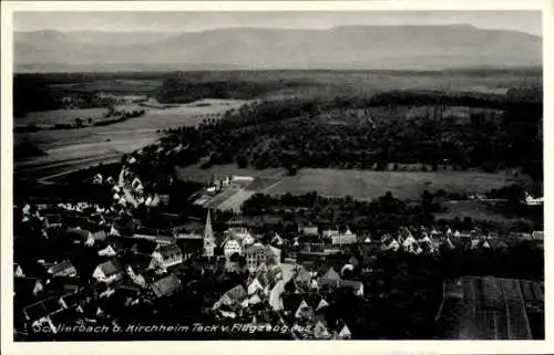 Ak Schlierbach bei Kirchheim unter Teck Württemberg, Fliegeraufnahme