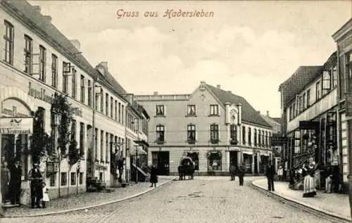 Ak Haderslev Hadersleben Dänemark, Straßenpartie, Geschäfte, Gasthaus