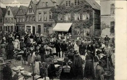 Ak Itzehoe in Holstein, Wochenmarkt auf dem Marktplatz