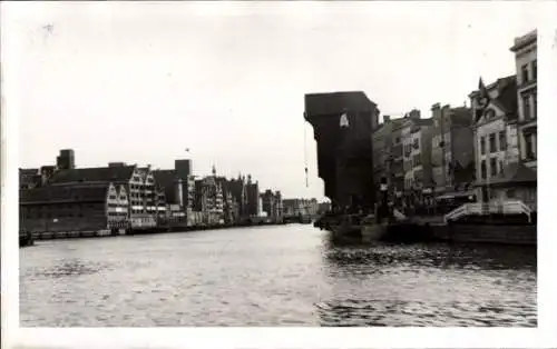 Foto Ak Gdańsk Danzig, Teilansicht, Krantor