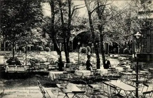 Ak Hansestadt Bremen, Kaffeehaus im Bürgerpark, Inh. Herm. Dunker