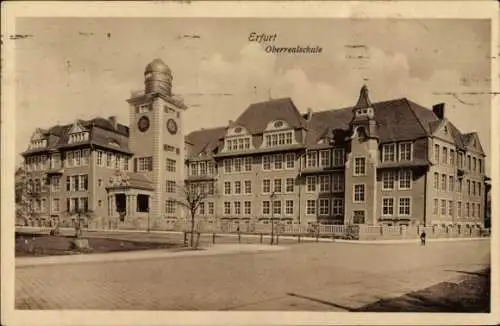 Ak Erfurt in Thüringen, Oberrealschule