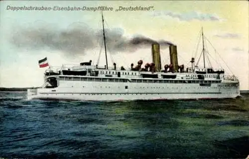 Ak Doppelschrauben Eisenbahn-Dampffähre Deutschland