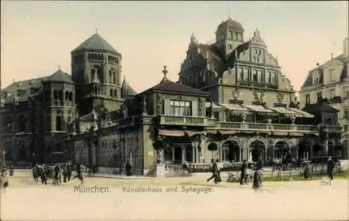 Ak München, Künstlerhaus und Synagoge