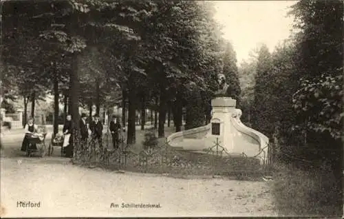 Ak Herford in Westfalen, Schillerdenkmal