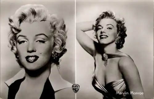 Ak Schauspielerin Marilyn Monroe, Portrait, Warner Brothers