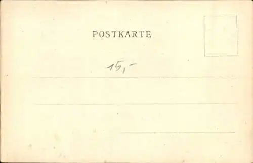 Litho Vergnügungsreise, Großmama zieht in den Krieg